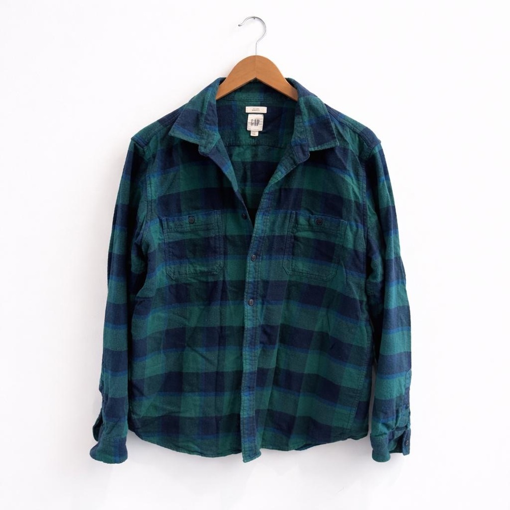 GAP Green and Blue Checkered Shirt